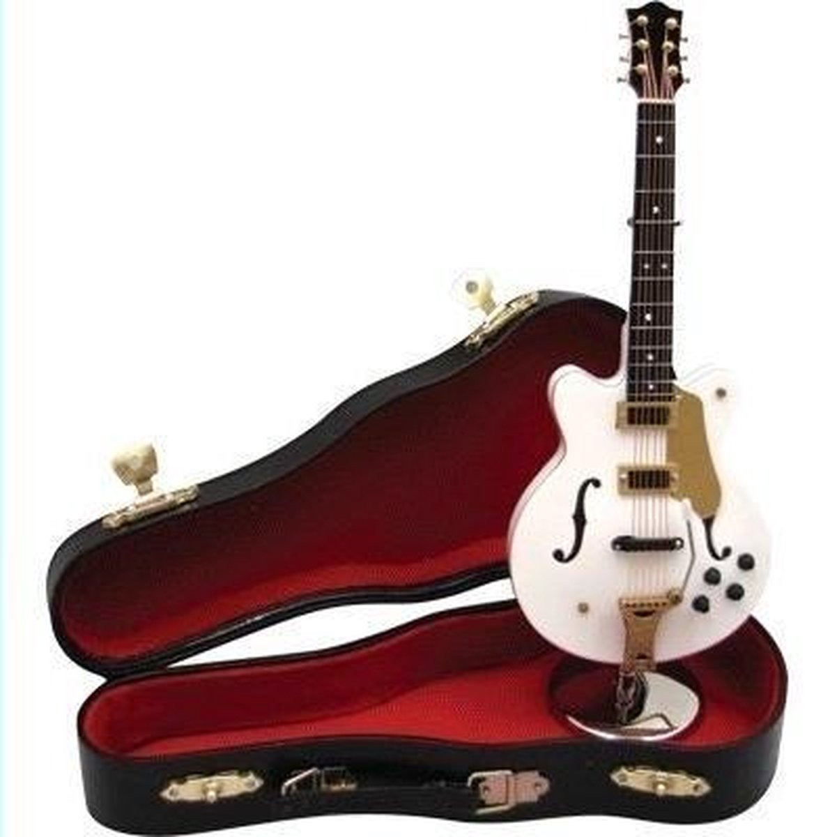 Music Gifts Miniatuurinstrument Falcon gitaar wit