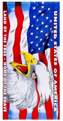 JML American Flag Cotton Beach Towel