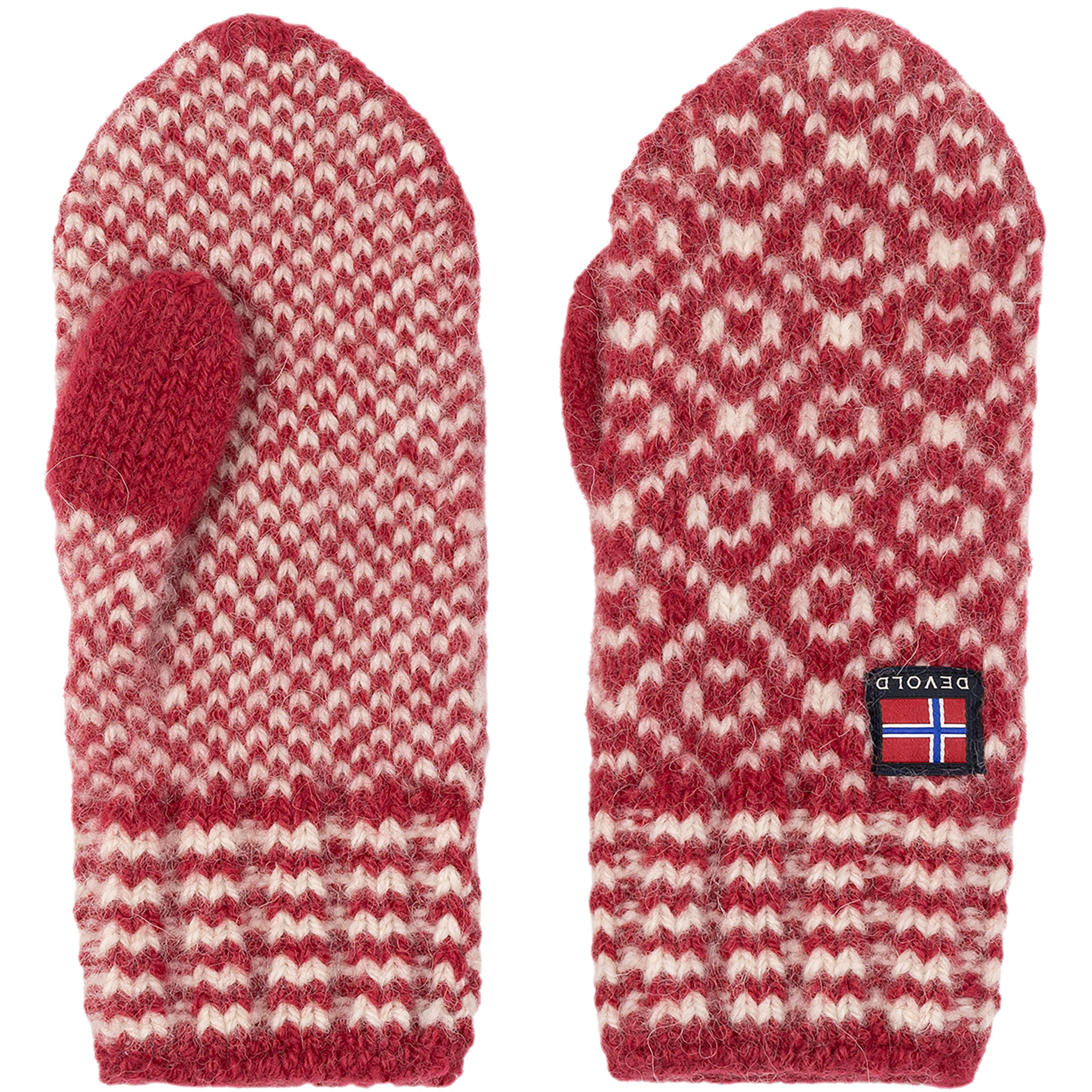 Devold Svalbard Wool Fingerhandschuhe rot Größe M Lifestyle Schnell trocknend