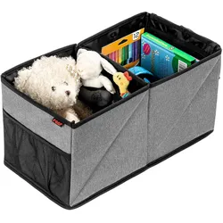 Auto Aufbewahrungsbox Rücksitz Kinder 24 x 46 x 24 cm blau/rot/weiß Polyester - Reer - faltbar, wasserabweisend, mit Netzabdeckung
