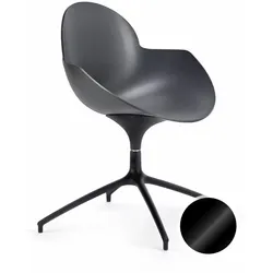 infiniti »COOKIE« Swivel Design-Stuhl Chrom Schwarz