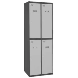 SimonRack Spind Schrank, Metallschrank, Schließfachschrank, Schloss, 2 Abteile, 1800x600x500 mm  - Simonlocker