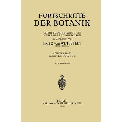 Fortschritte der Botanik, Taschenbuch von Fritz Wettstein, Springer Berlin, 978-3-642-90573-5