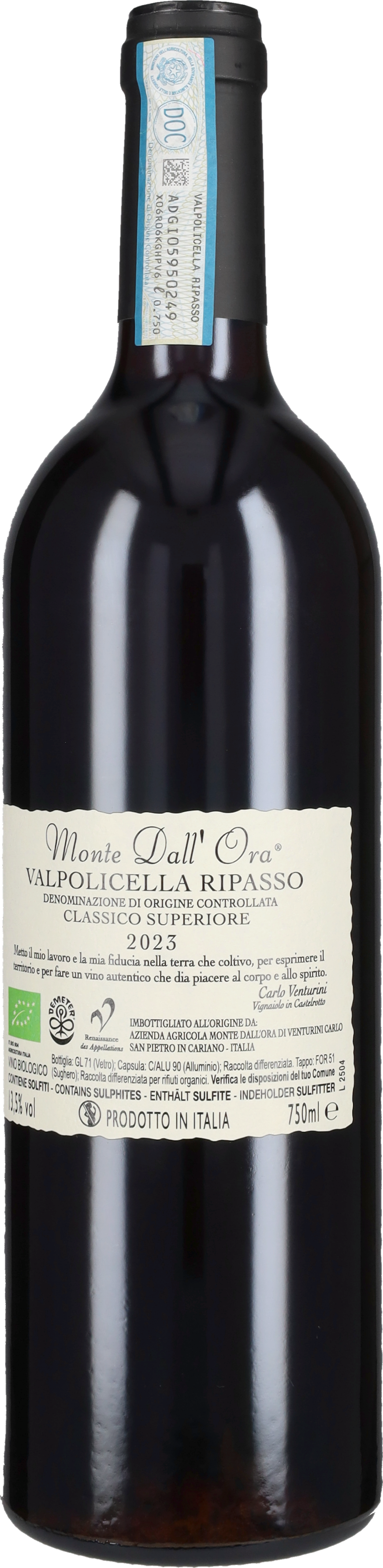 Valpolicella Ripasso 'Saustò' Monte dall'Ora 2023