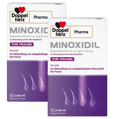 Minoxidil DoppelherzPhar.20mg/ml Lsg.Anw.Haut Frau x2 2x3x60 ml Lösung