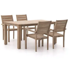 ROUGH-S Gartenmöbel-Set 160 cm 5-teilig stapelbar