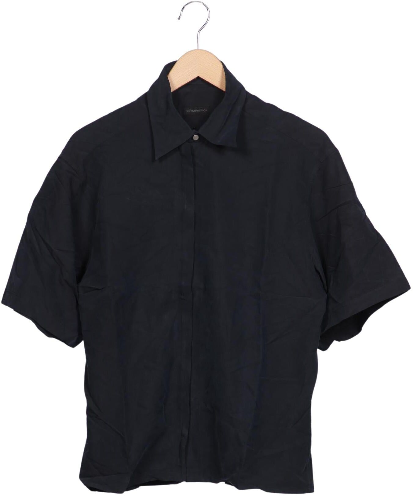 Hartwich Herren Hemd, Marineblau, Gr. 40, Synthetik - Second Hand