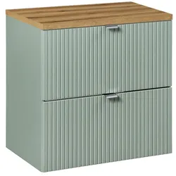 WASCHTISCHUNTERSCHRANK 60.4cm Jade Grün und Holz
