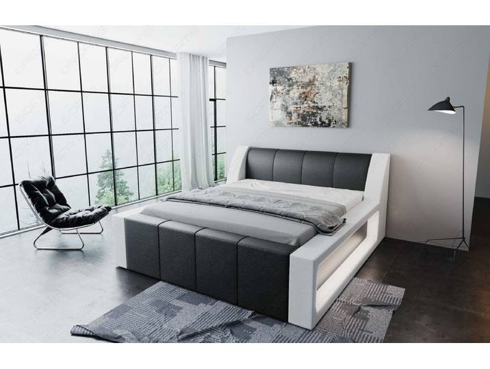 Wasserbett Fermo mit LED und markanter Struktur