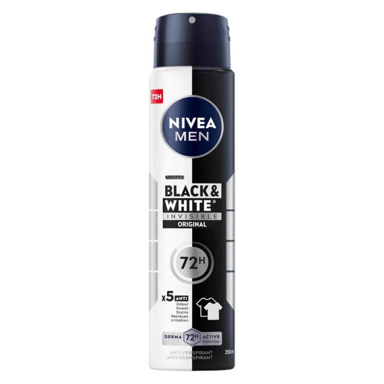 Nivea Menack&White Invisible Original (Spray, 250 ml) (0182243)