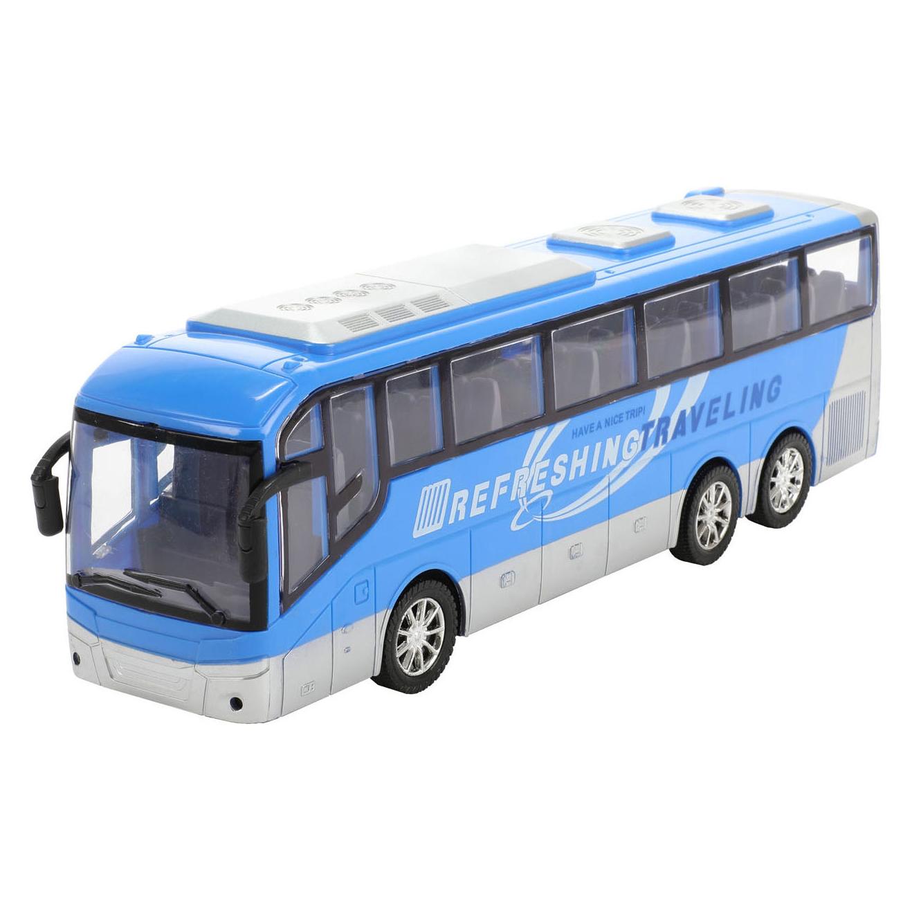 Toi-Toys Cars & Trucks Reisebus Blue Friction, 32cm (20085A)