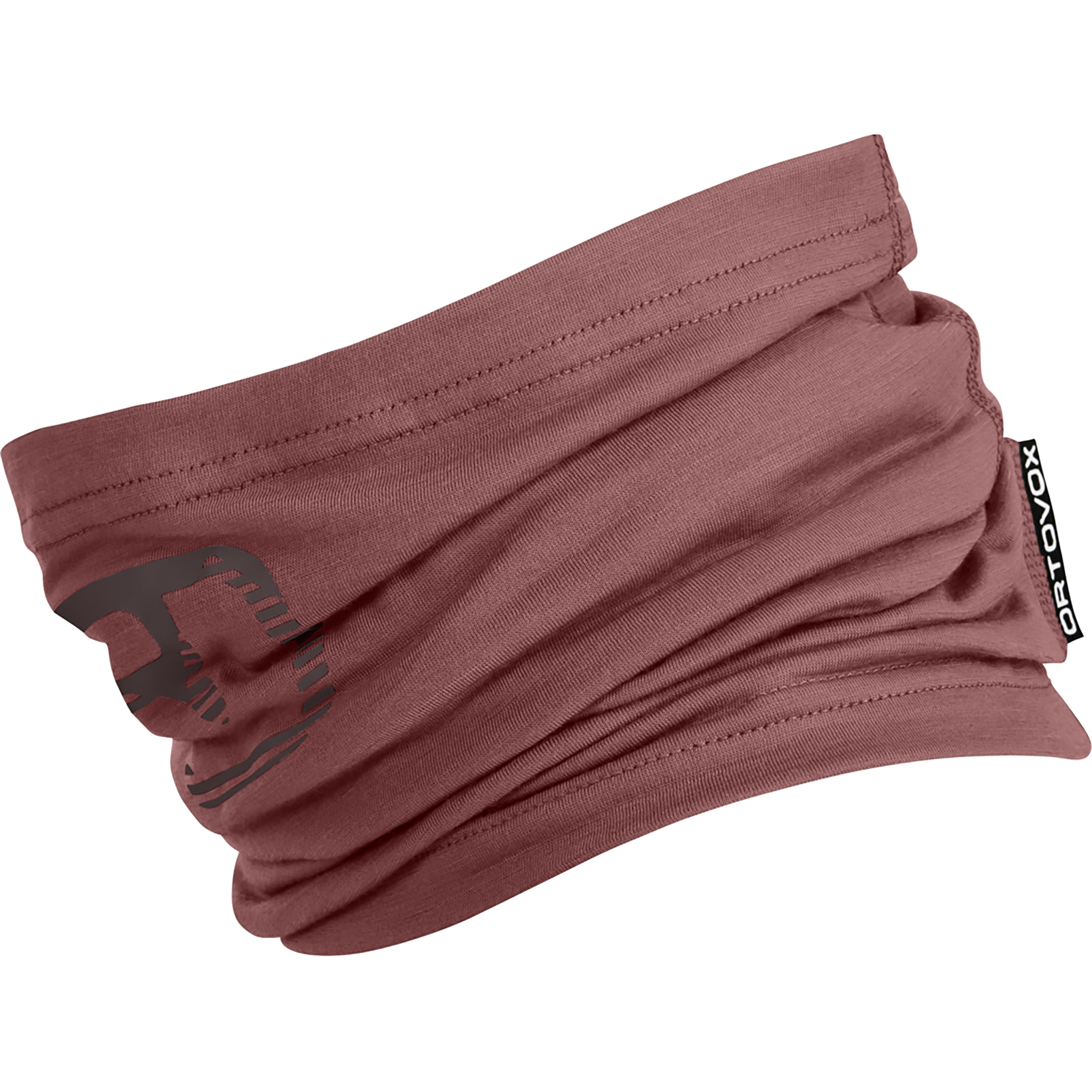 Ortovox 120 Cool Tec Logo Schlauchtuch Schals & Multifunktionstücher rot Bergsteigen Hautfreundlich Merinowolle | Lyocell (Tencel)