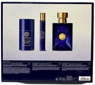 Dylan Blue 3 Piece Gift Set From Versace For Men Standard Eau De Toilette for Men