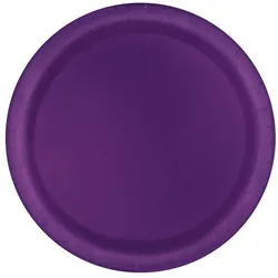 8 kleine runde Teller dunkellila