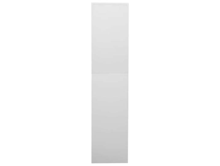 KTHLBRH Büroschrank hellgrau 90 x 40 x 180 cm aus Stahl 3 verstellbare Einlegeböden, 3 Schubladen, Schlösser, Kapazität 90 kg, für Aktenordner