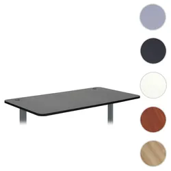 Tischplatte HWC-D40 für Schreibtische, Schreibtischplatte, 160x80cm MVG-zertifiziert ~ schwarz