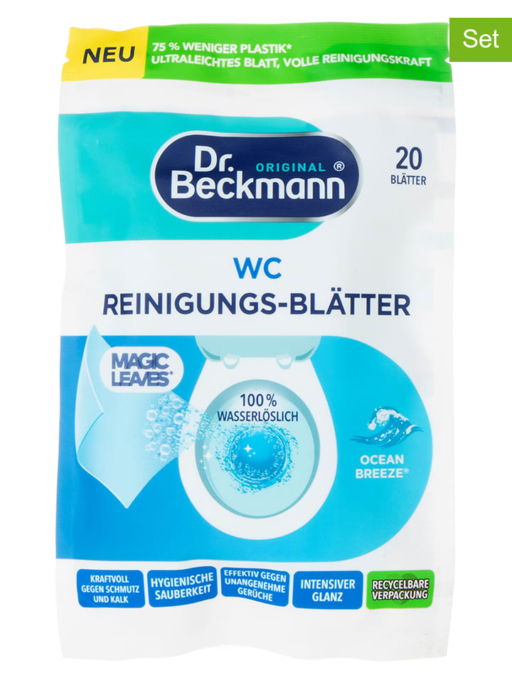 Dr. Beckmann 6er pack WC-Reinigungsblätter "Ocean", je 20 Stück - onesize