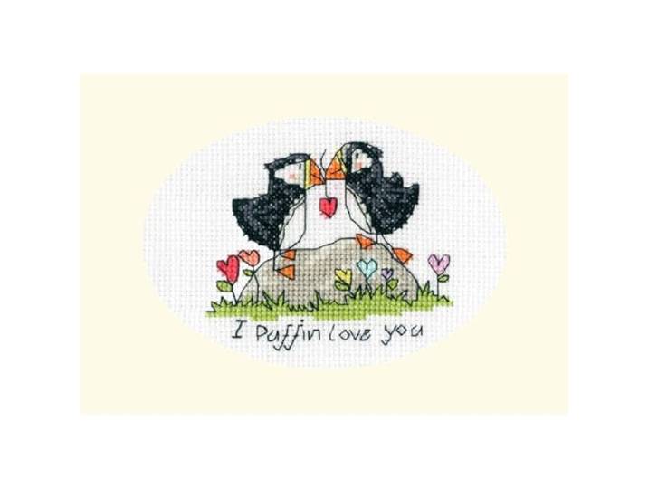Bothy Threads Counted Cross Stitch Kit - I Puffin Love You