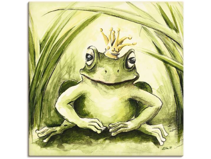 Wandbild ARTLAND Kleiner Frosch , grün (farbe bild(er): grün), B:70cm H:70cm, Bilder, Wandbild, als Alubild, Leinwandbild in verschied. Grössen