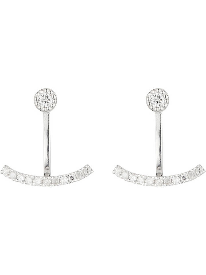 CARATELLI Weißgold-Ohrstecker "Rayong" mit Diamanten - onesize