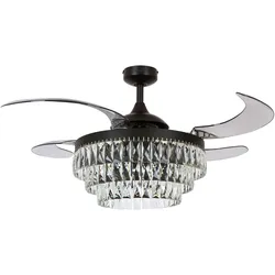 Deckenventilator Fanaway Veil Schwarz mit Licht