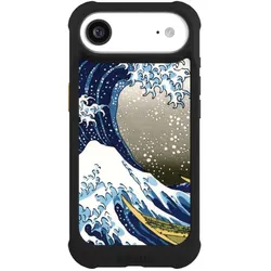 Nivocase Hülle für Apple iPhone Air Stossfeste Handyhülle NIVOmax Case Schwarz Katsushika Hokusai Kunst Die (Apple iPhone Air), Smartphone Hülle, Schwarz