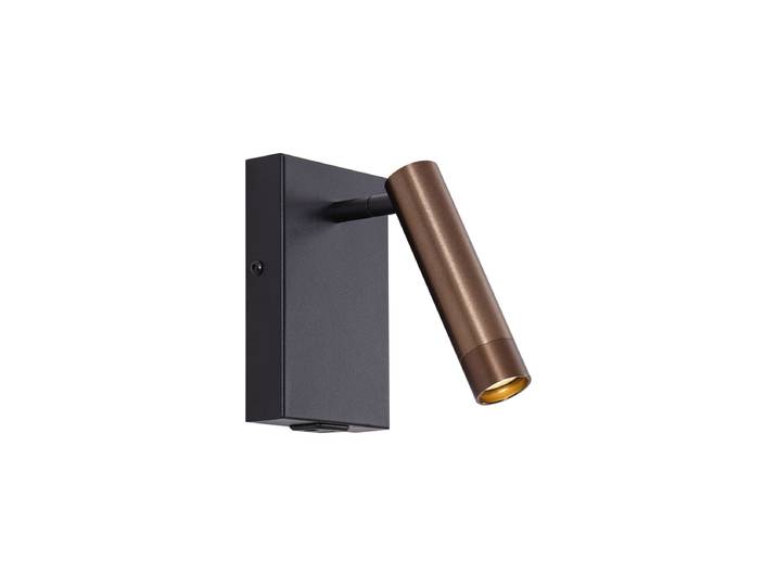 Applique murale moderne noire avec bronze foncé réglable avec