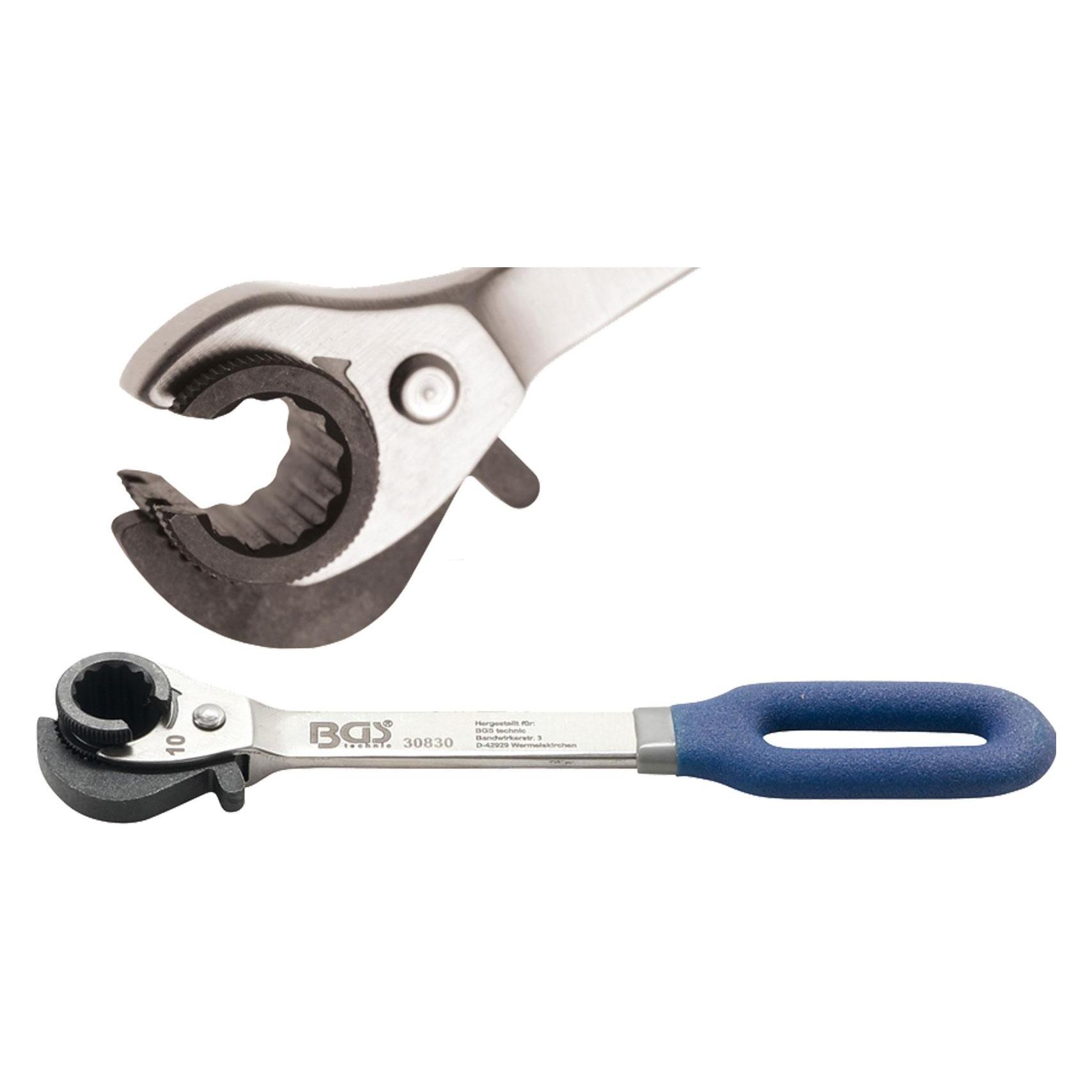 BGS Ratschen-Ringschlüssel, offen SW 10 mm (10 mm) (30830)