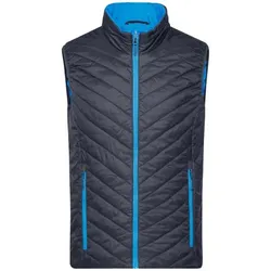 Herren Wende-Steppweste Sorona JN1090, navy-blau/aqua-blau, Größe XXL - navy - XXL