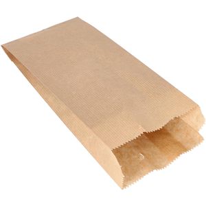 Papstar Seitenfaltenbeutel 37308, Papier, 100 x 240 x 50mm, braun, 1000 Stück