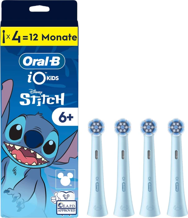 Oral-B iO Kids Disney Disney Stitch 4er , Aufsteckbürste weiß