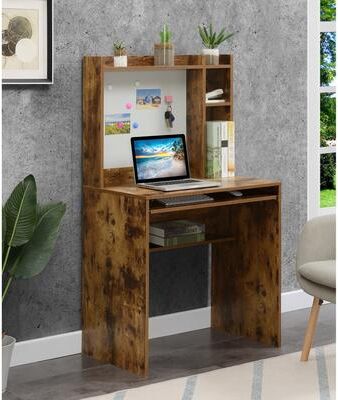 Convenience Concepts Designs2Go Student Desk with Magnetic Bulletin Board and Shelves