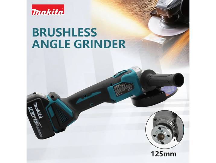 Nouvelle meuleuse d'angle électrique sans fil Makita DGA404 18V 125mm, machine de découpe rechargeable, machine haute puissance, outil électrique