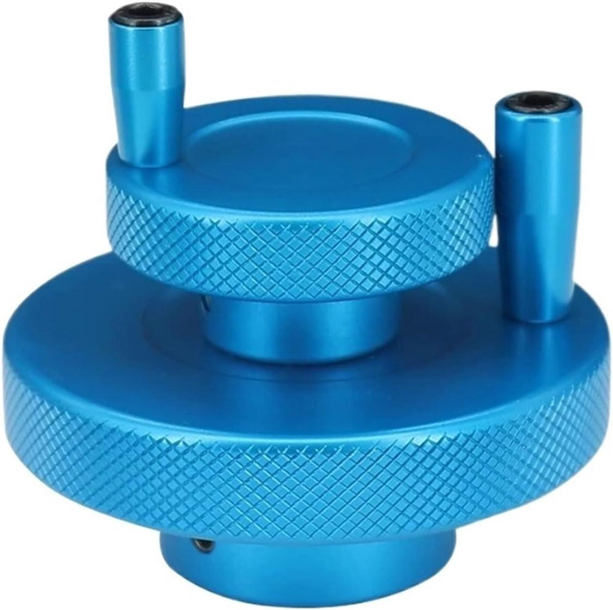 Zilverkleurige handwiel handgreep met 50 mm diameter voor machinebediening