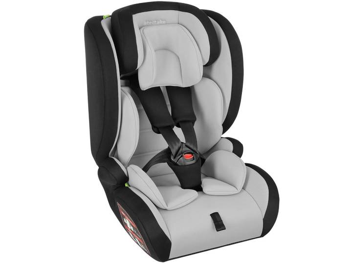 tectake Autositz Sophie, von 76 bis 150 cm, Belastbarkeit 36 kg, hellgrau/schwarz, Hellgrau, Schwarz, Kunststoff, 47x80.5x47 cm, Baby on Tour, Kindersitze, Kindersitze I-Size 76-150cm