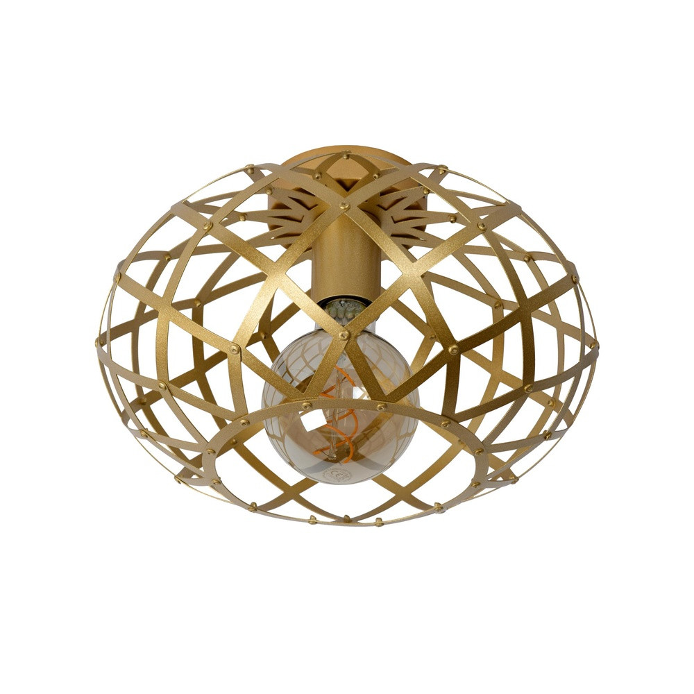 Lucide Wolfram Plafondlamp Goud/Messing