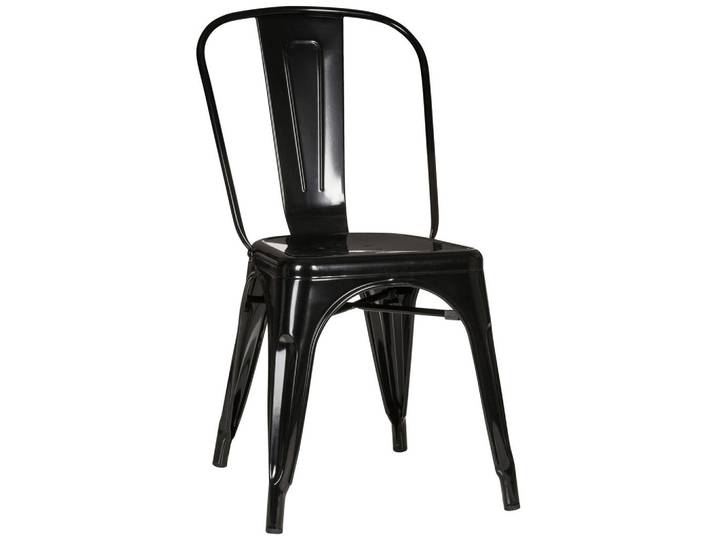 Mid.you Stuhl, Schwarz, Metall, konisch, 44x84x54 cm, stapelbar, Esszimmer, Stühle, Esszimmerstühle, Vierfußstühle