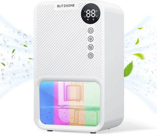 Compacte Luchtontvochtiger voor binnen, 1,10 l tank, wit
