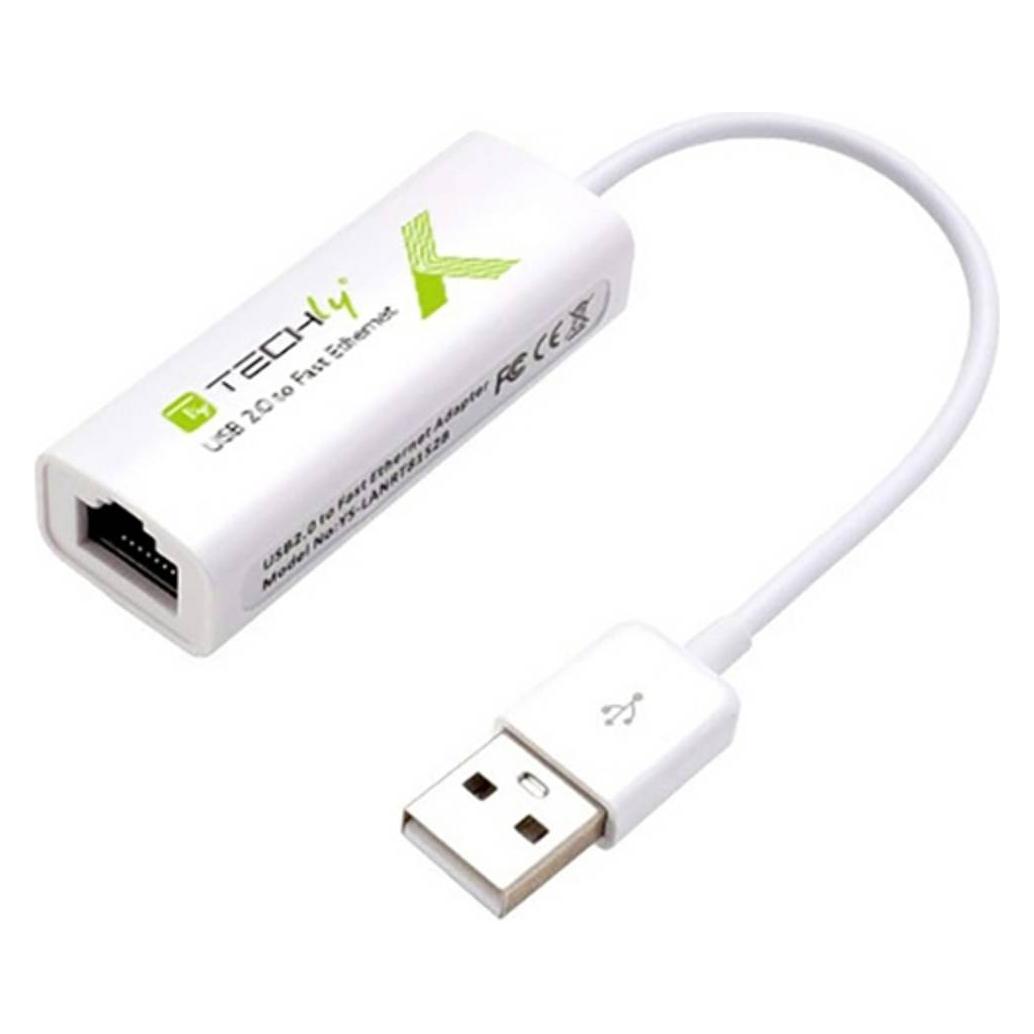 Techly IDATA ADAP-USB2TY2 Netzwerkkarte Ethernet (USB, USB 2.0, RJ45 (1x)) (IDATA ADAP-USB2TY2)