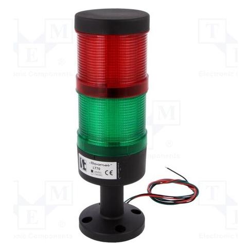 Spamel Signalsäule rot, grün 24 V DC (LT70 / 2-24) (LT70\2-24)
