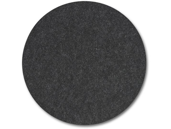 Platzset ZELLER PRESENT, grau (anthrazit), Ø:38cm, Platzsets, Platzset, aus Filz