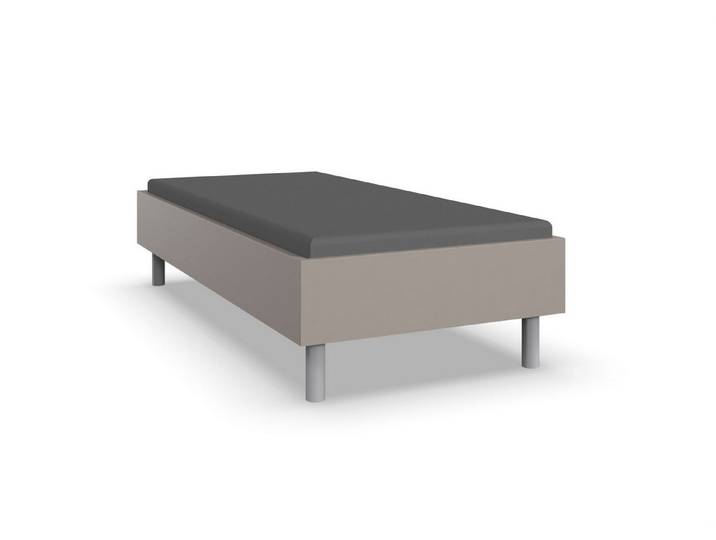 freiraum Bettgestell Easy Beds Comfort, Liegefläche 100x200cm, SAHARAGRAU - 109x46x210cm (BxHxT)