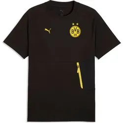 PUMA Herren Fußball T-Shirts / Tanks T-Shirts/Tanks ku.Arm He/Uni BVB PUMATECH Pocket Tee, Größe XL in Schwarz Schwarz