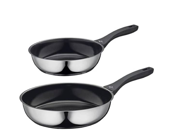 KÜCHENPROFI Bratpfannen-Set ROMA 2-tlg., Antihaftbeschichtung, 24 & 28 cm induktionsgeeignet, backofenfest bis 180 °C, hoher Rand, energiesparender Mehrschichtboden, hochwertige Antihaftbeschichtung