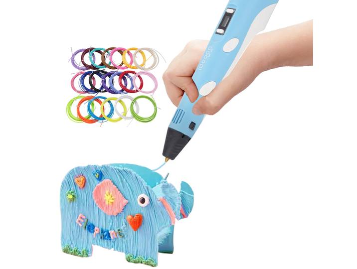 3D-Drucker-Stift, USB, inklusive 20 bunte PLA-Filamente