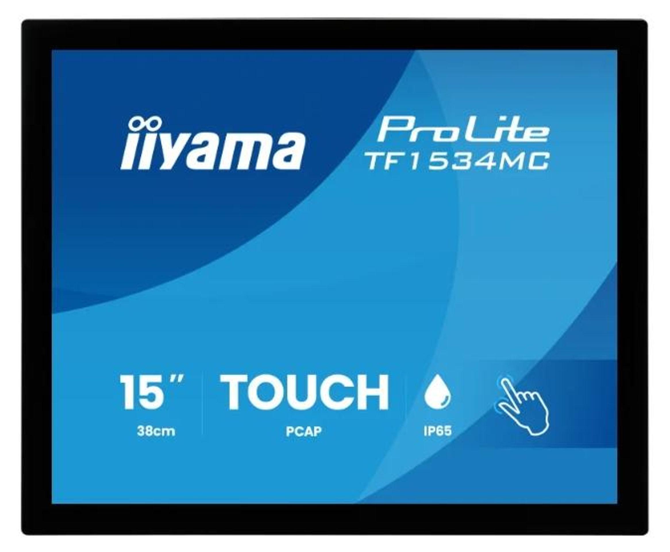 iiyama ProLite TF1534MC-B8X, 38,1 cm (15"), 1024 x 768 Pixel, XGA, LED, 8 ms, Schwarz