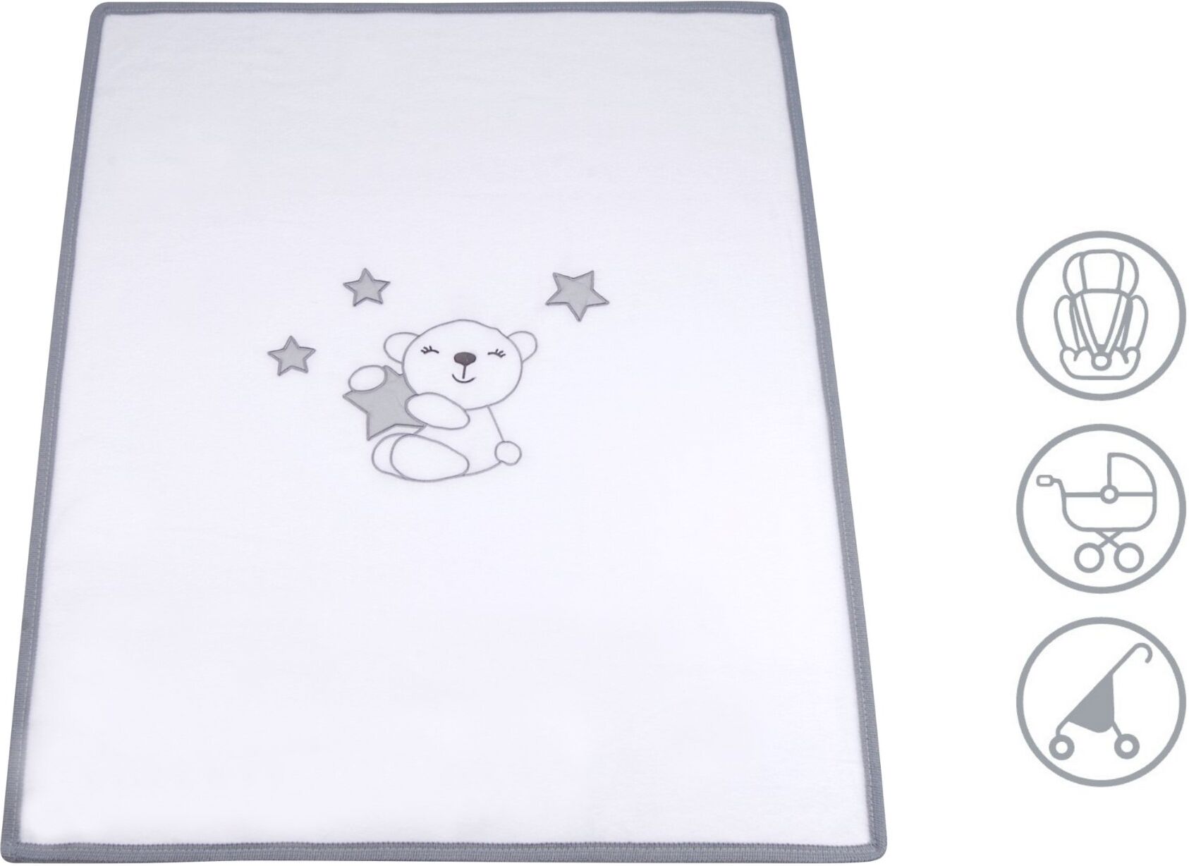 Coperta carrozzina Baby Idea PILCRG Grigio