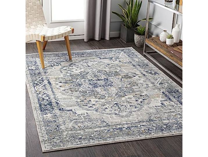 Livabliss Isabella Ascot Vintage Teppich 200x275 cm – Grau, Blau