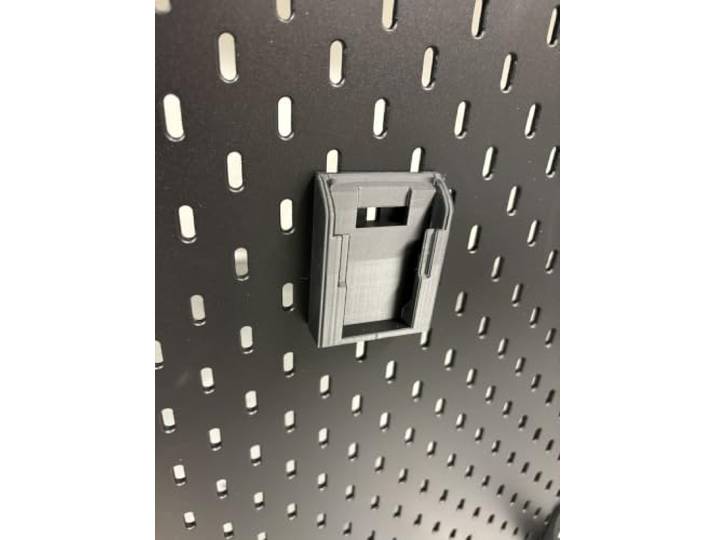 Support de batterie pour DeWalt XR 18 V - Compatible avec les plaques perforées IKEA SKADIS - Organisateur d'outils pour atelier et garage