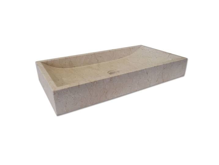 Vasque à poser en marbre crème 70 × 35